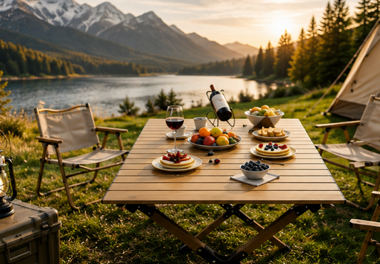 Table de camping pliante