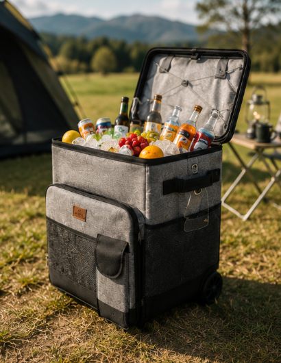Glacière de camping à roulettes